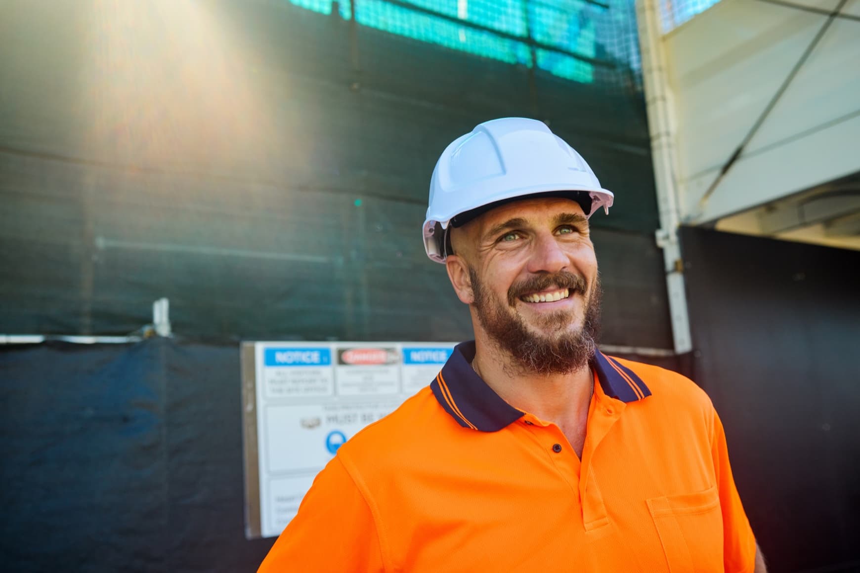 Queensland tradie on site